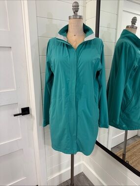 Cole Haan x Mountain Hard Wear Teal Green Lightweight raincoat
